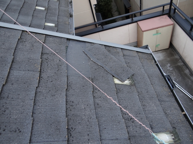 屋根が破損